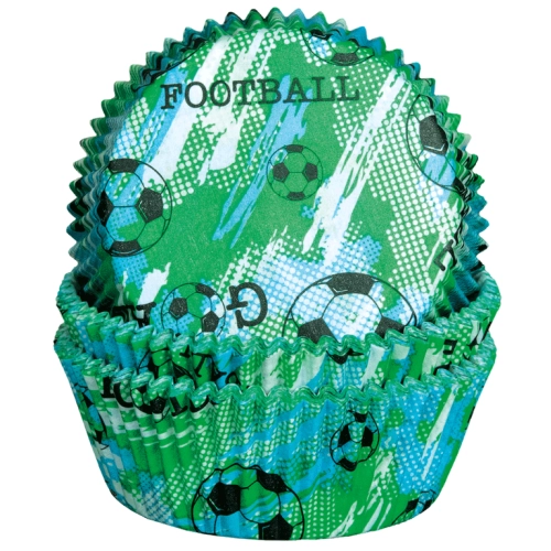 PAPILOTKI DO MUFFINEK foremki na babeczki DEKORACJE urodziny PIŁKA NOŻNA 60x